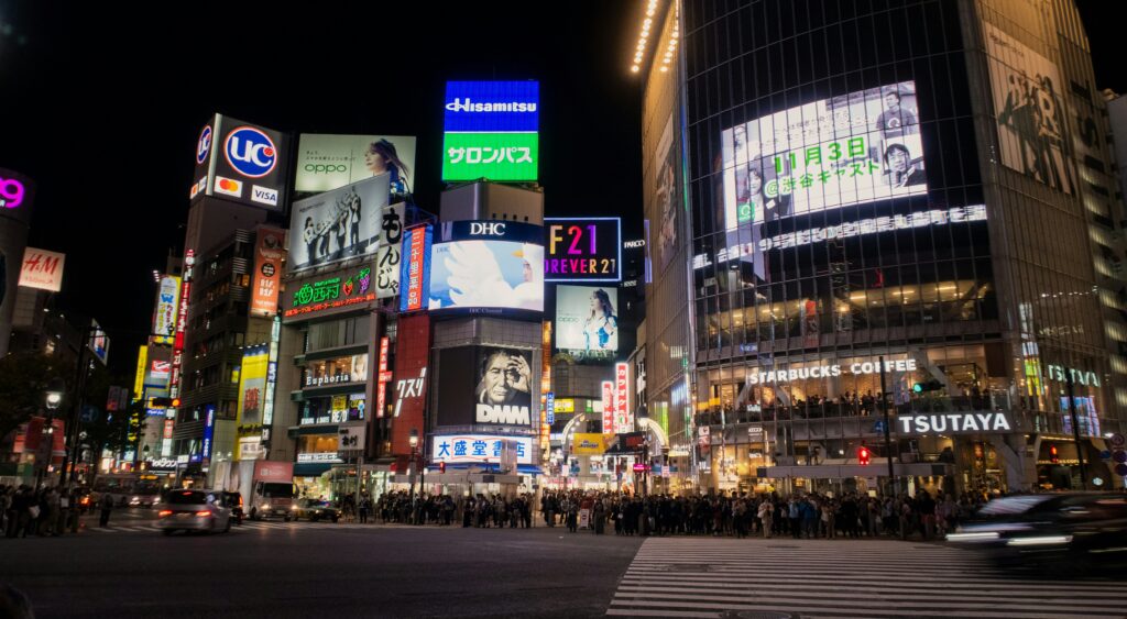 夜の渋谷風景